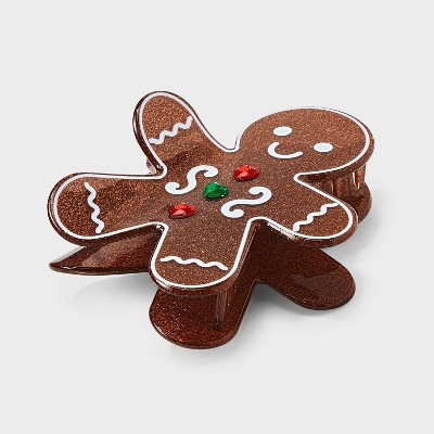 Gingerbread Man Claw Hair Clip - Brown | Target