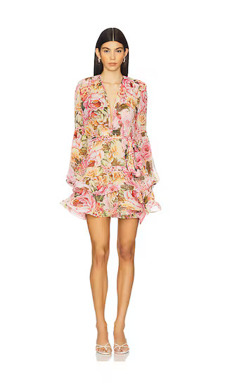 Bedouin Mini Dress in Rose Floral | Revolve Clothing (Global)