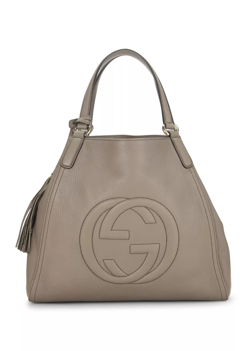 Gucci Grey Leather Soho Convertible Shoulder - FINAL SALE, NO RETURNS | Belk