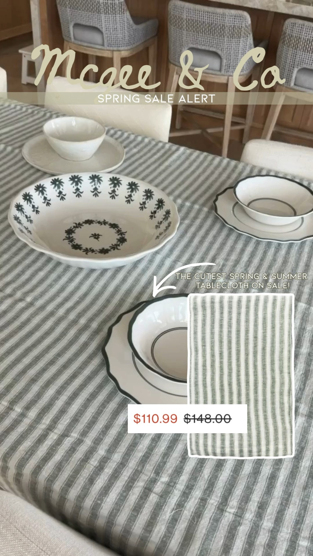Did a tablescape for easter and still loving it for spring & summer vibes! My adorable table cloth is on sale now ✨🤍



spring sale, mcgee&co, spring tablescape, spring decor, summer decor, summer inspo, spring inspo 

 

#LTKSeasonal #LTKHome #LTKSaleAlert