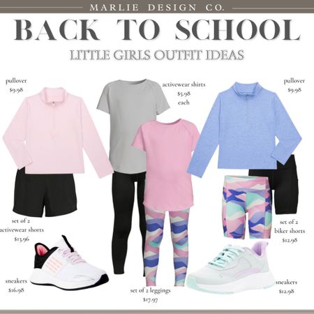 Back to School outfit ideas for girls | biker shorts | pullover hoodie | activewear shorts | leggings | sneakers | activewear shirts | walmart finds | Walmart 

#LTKkids #LTKBacktoSchool #LTKshoecrush