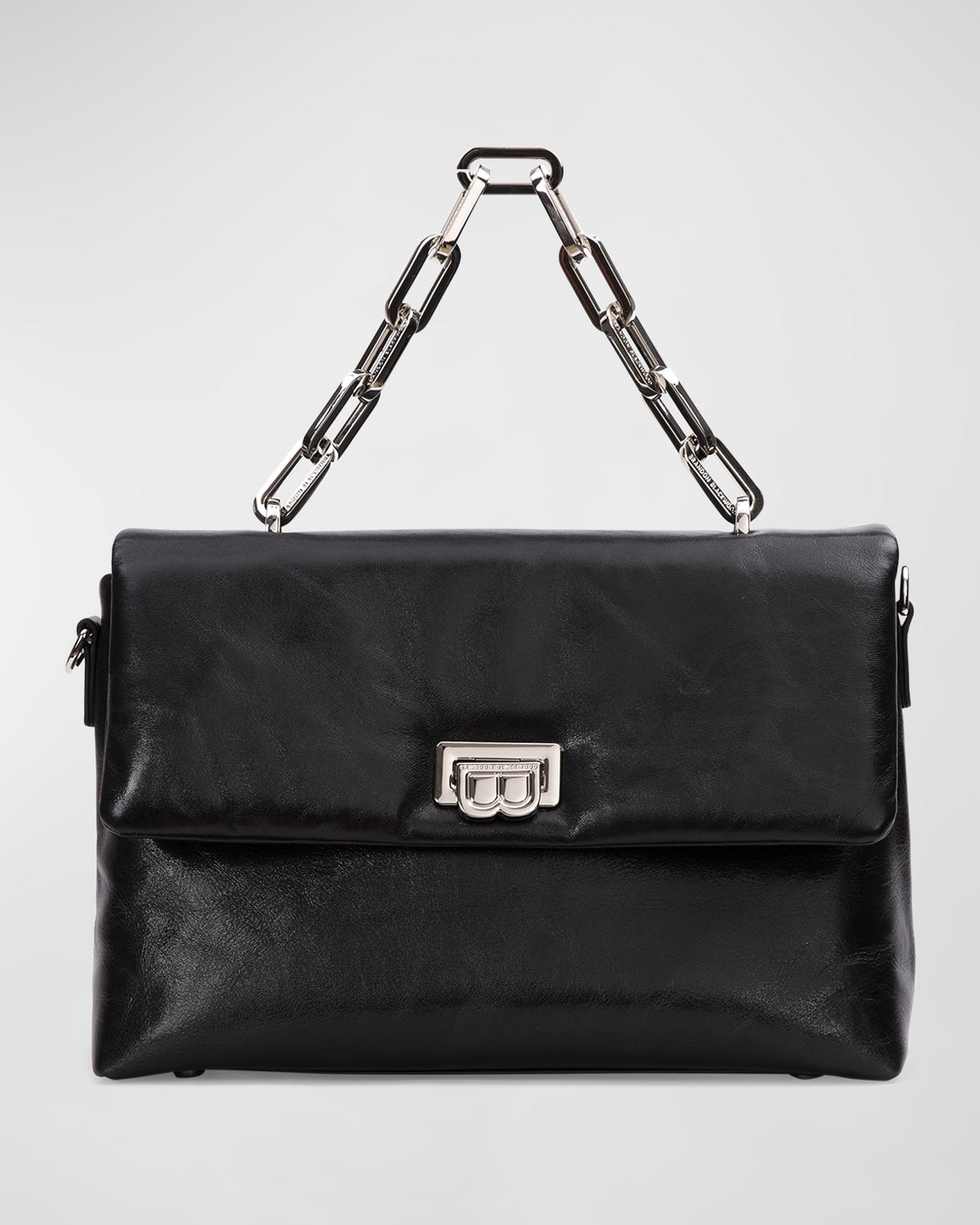 Lisa Flap Leather Chain Shoulder Bag | Neiman Marcus