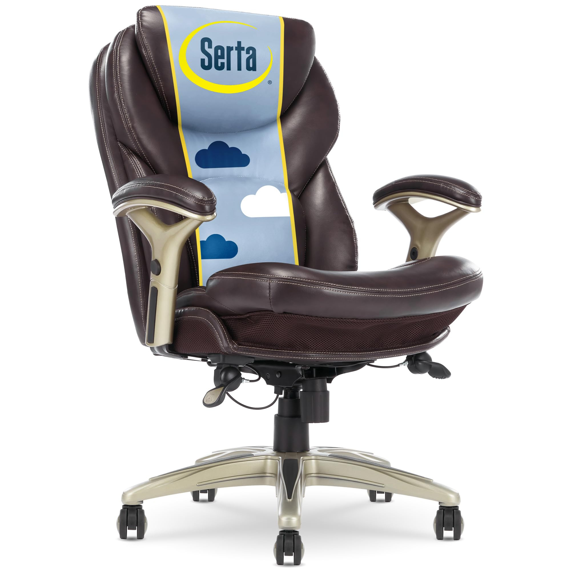 Serta Claremont Ergonomic Executive Office Chair with Back in Motion Technology, Adjustable Mid B... | Amazon (US)