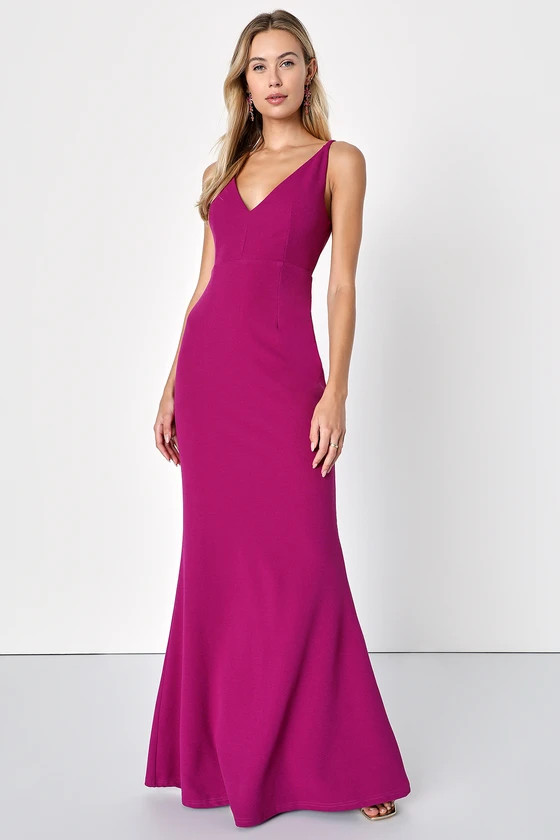 Melora Magenta Sleeveless Maxi Dress | Lulus