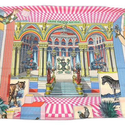 Hermes Shawl Scarf R2467Cashmere Silk 140 Grand Theatre Nouveau Multi With Box   | eBay | eBay US