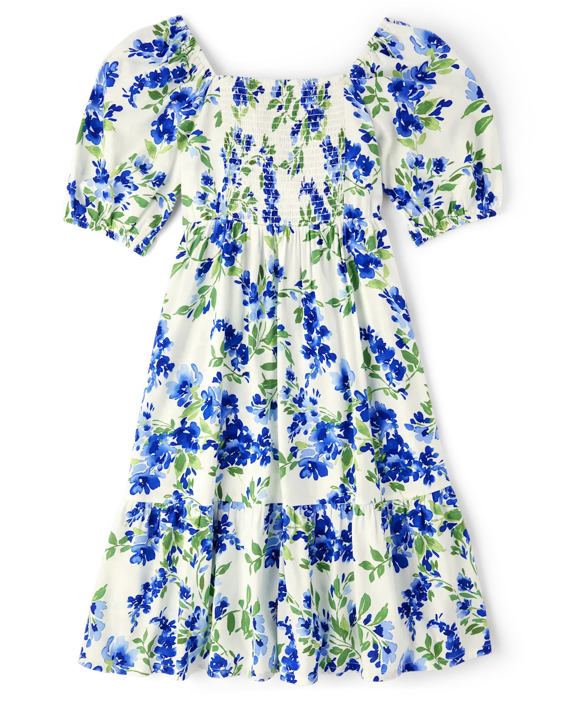 Toddler Girls Mommy And Me Floral Pleated Ruffle Dress - blue | The Children's Place