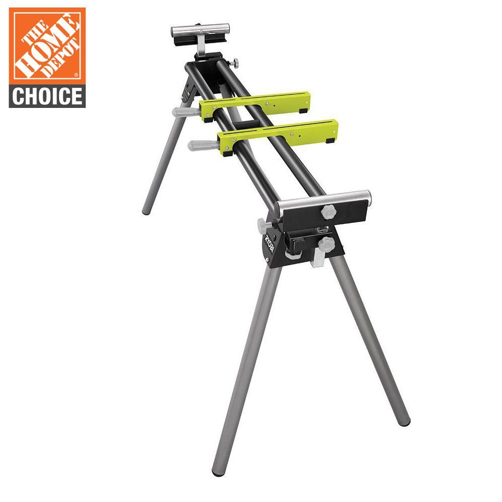 RYOBI Stationary Miter Saw Stand with Tool-Less Height Adjustment-RMS10G - The Home Depot | The Home Depot