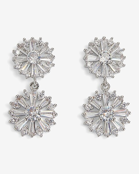 Rhinestone Crystal Drop Earrings | Express