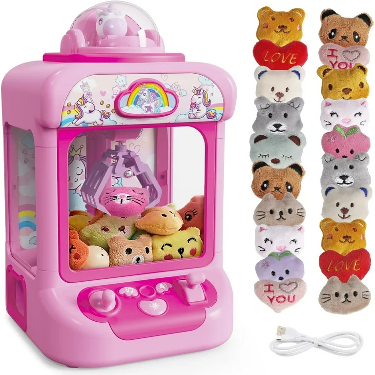 ToyM Claw Machine for Kids, Mini Vending Machine Girls Unicorn Toys, Candy Grabber Prize Dispense... | Walmart (US)