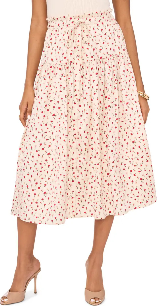Rose Print Midi Skirt | Nordstrom