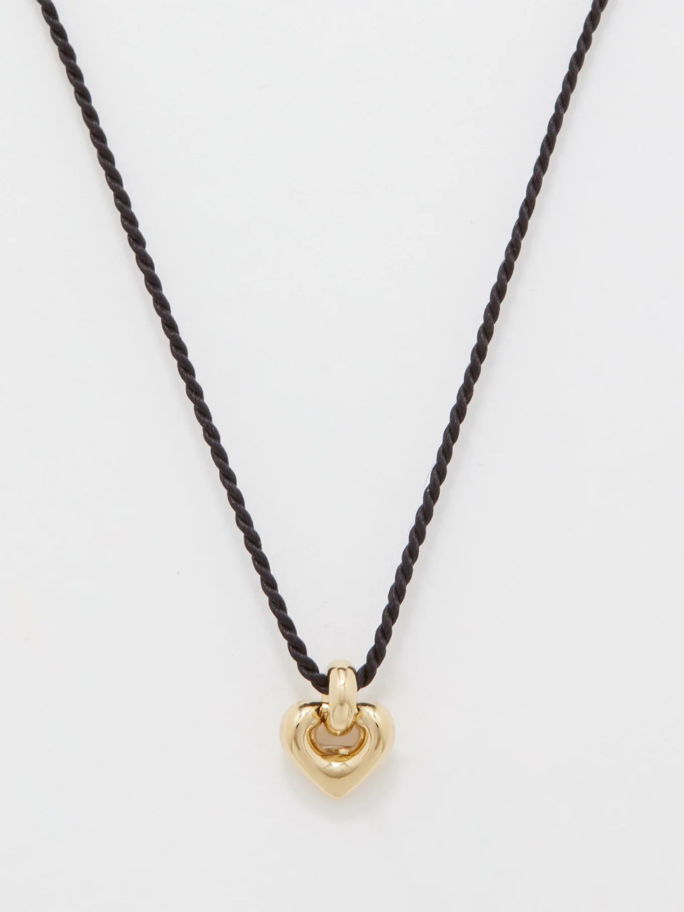 Heart-pendant 14kt gold vermeil cord necklace | Matches (UK)