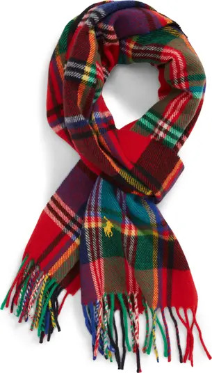 Polo Ralph Lauren Tartan Recycled Wool Blend Scarf | Nordstrom | Nordstrom
