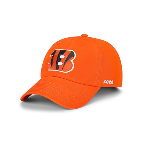 FOCO Men's Cincinnati Bengals-Orange Cap NFL Logo Casual Hat, Team Color | Amazon (US)