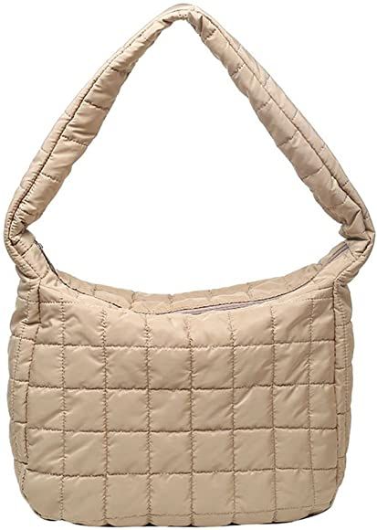 Women's Puffer Bag Quilted Shoulder Bag Lightweight Nylon Tote Bag Puffy Crossbody Bag Large Capa... | Amazon (US)