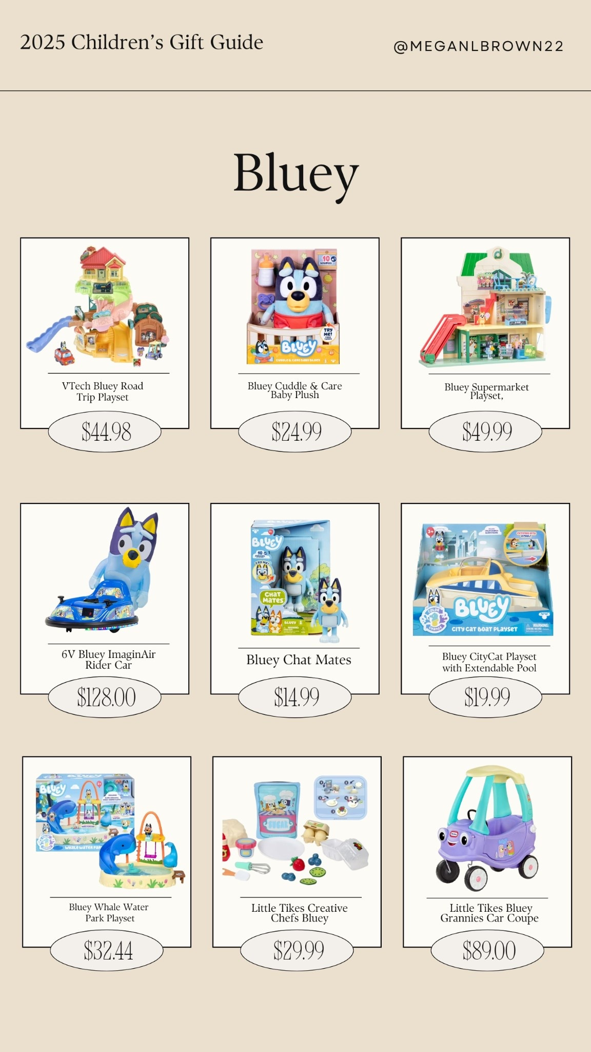 Bluey toys for Christmas gifts this 2025 year, here are the best Bluey toys for toddlers and preschoolers for Christmas this year! #bluey #christmasgiftsforkids #giftguide 

#LTKFamily #LTKBaby #LTKKids