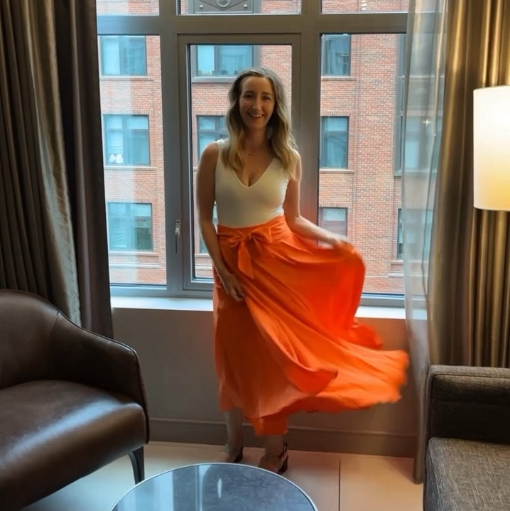 Perfect summer high waisted skirt with white bodysuit 

#LTKStyleTip #LTKFindsUnder50