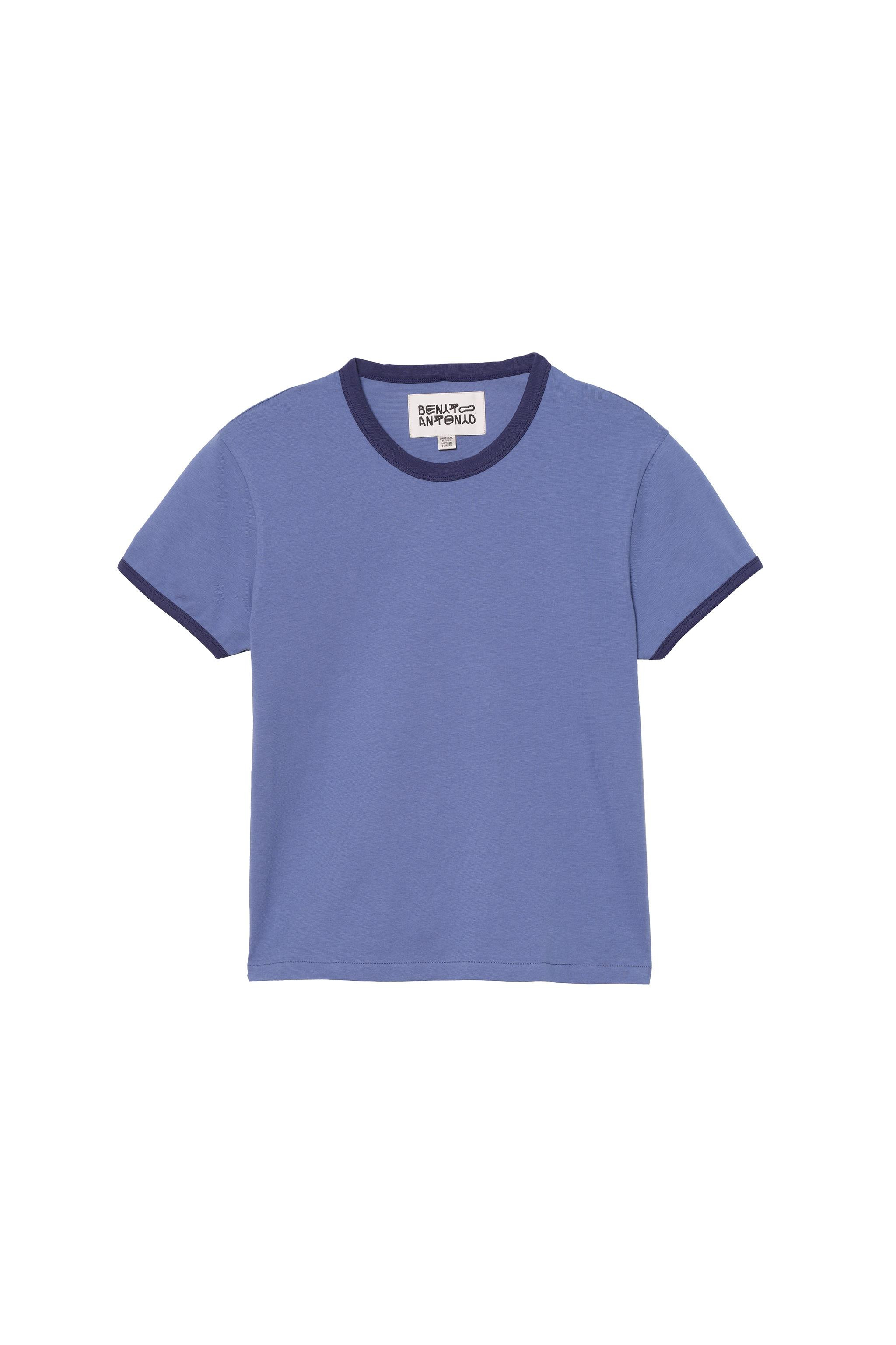 SLIM CROPPED FIT CONTRAST RIB T-SHIRT | Zara UK