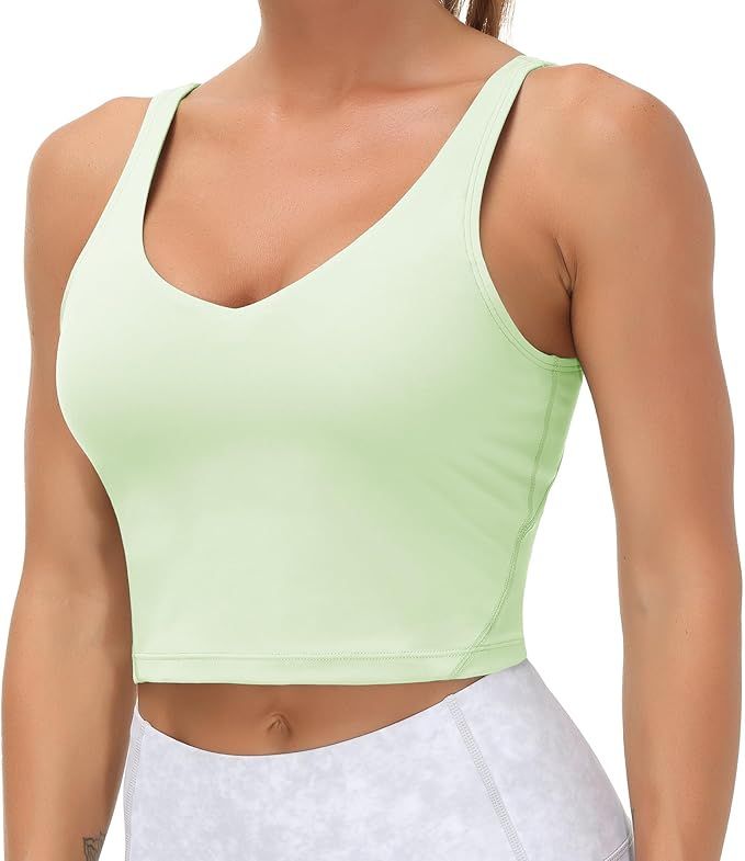 THE GYM PEOPLE Womens' Sports Bra Longline Wirefree Padded with Medium Support | Amazon (US)