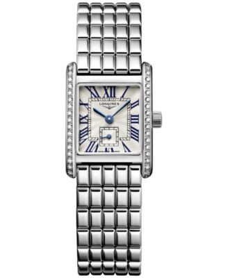Women's Swiss Mini DolceVita Diamond (1/2 ct. t.w.) Stainless Steel Bracelet Watch 22x29mm | Macy's