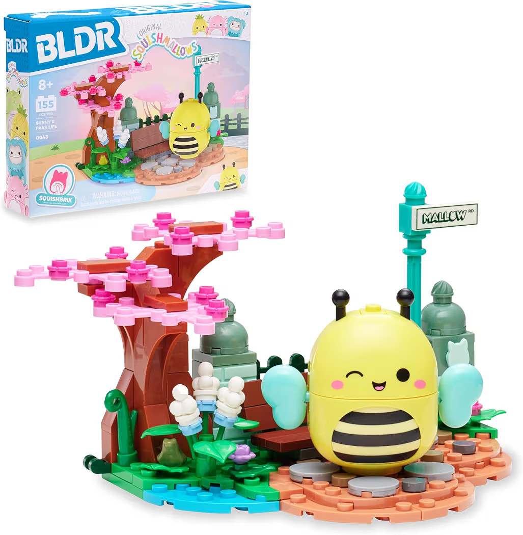 BLDR Squishmallows Sunny’s Park Life Building Set - Sunny The Bee Buildable Figure - Squishmall... | Amazon (US)