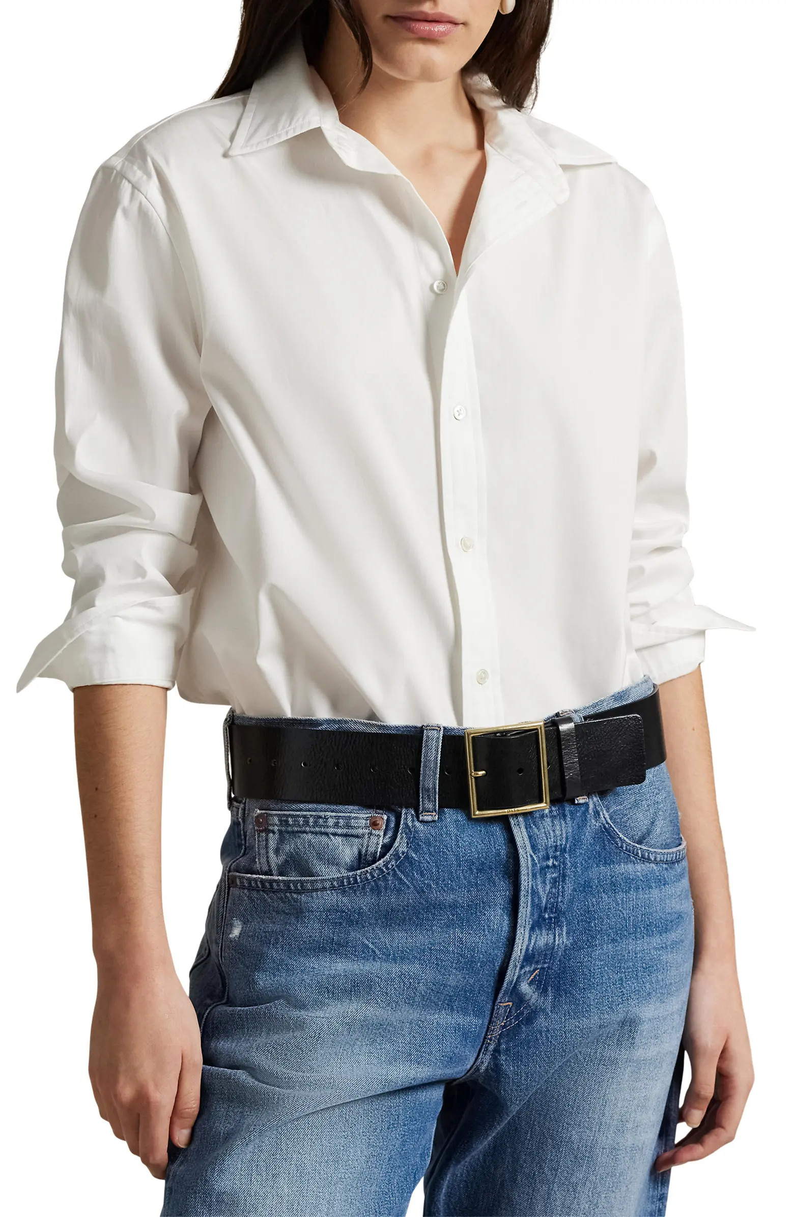 Cotton Button-Front Shirt | Nordstrom