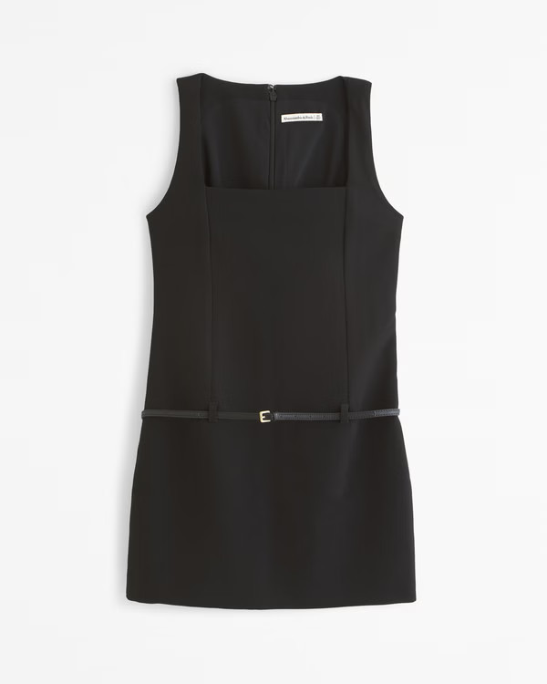 Women's Squareneck Belted Mini Dress | Women's Dresses & Jumpsuits | Abercrombie.com | Abercrombie & Fitch (US)