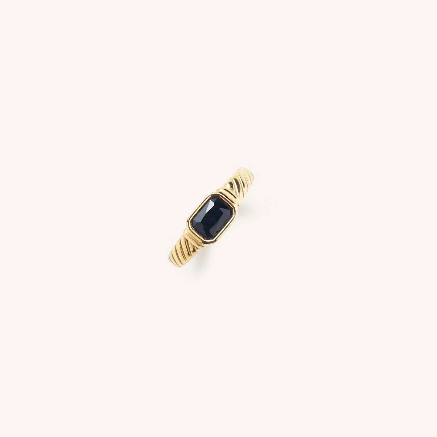 ONYX STORM BRAIDED RING | Harper's Den