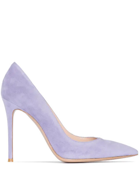Gianvito Rossi 105mm Suede Pumps - Farfetch | Farfetch Global