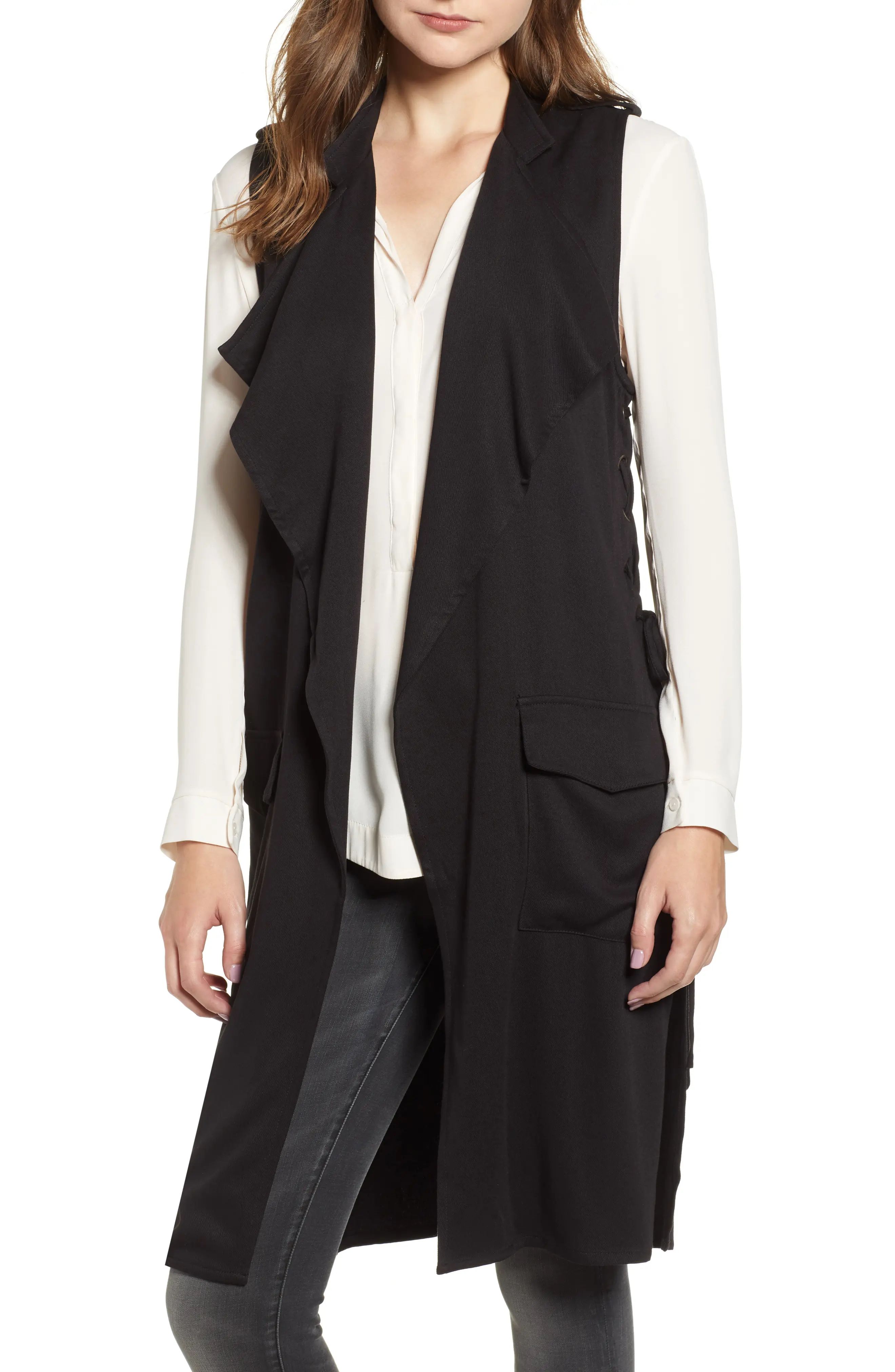 BB Dakota Bad and Boujee Lace-Up Vest | Nordstrom