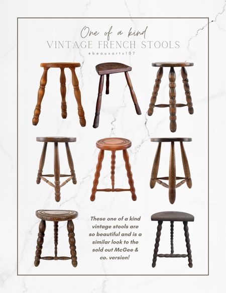 Vintage one of a kind French milking stools

#LTKhome #LTKFind #LTKstyletip