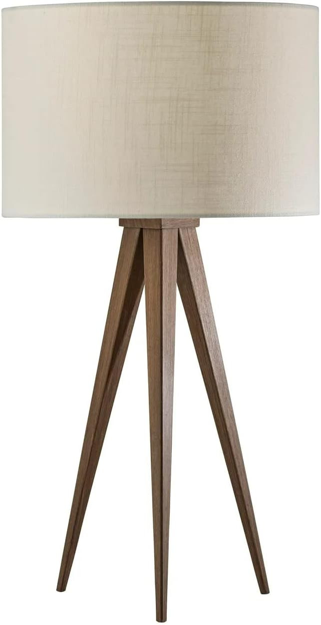 Adesso 6423-15 Director Table Lamp, 26.25 in, 100W Incandescent/20W CFL, Metal w/Rose Wood Veneer... | Amazon (US)