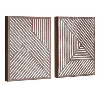 American Art Décor™ Walnut Brown Contemporary Wood Wall Décor Set By American Art Decor in Taupe/Off-White | 19.5" x 16" | Michaels® | Michaels Stores
