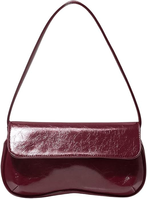 QWINEE Women's Y2K Flap Shoulder Bag PU Leather Handbag Square Underarm Bag Hobo Vintage Clutch P... | Amazon (US)