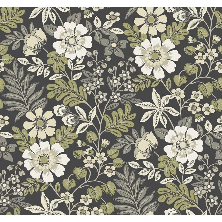 Reims, Voysey Floral Wallpaper Roll | Wayfair North America