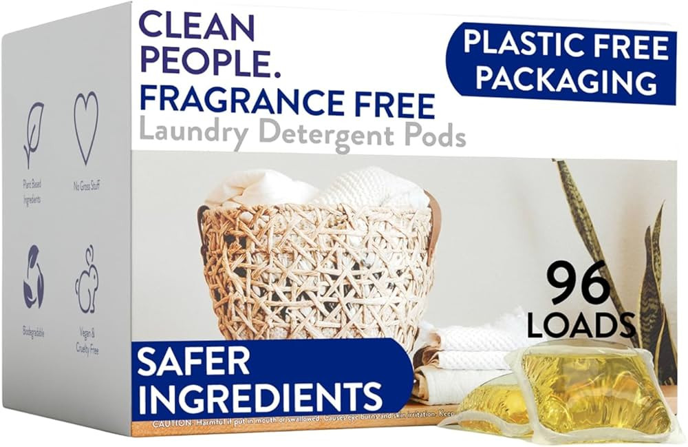 The Clean People Fragrance Free Laundry Detergent Pods - Hypoallergenic Laundry Pods - Ultra Conc... | Amazon (US)