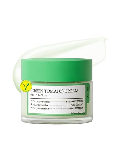 FULLY Green Tomato Facial Cream, Pore Lifting with 65% Green Tomato Extract and Vitamin C, Facial Moisturizer for Hydration and Elastcity, Fragrance Free, Vegan & Dermatologically Tested, 3.04 fl,oz | Amazon (US)