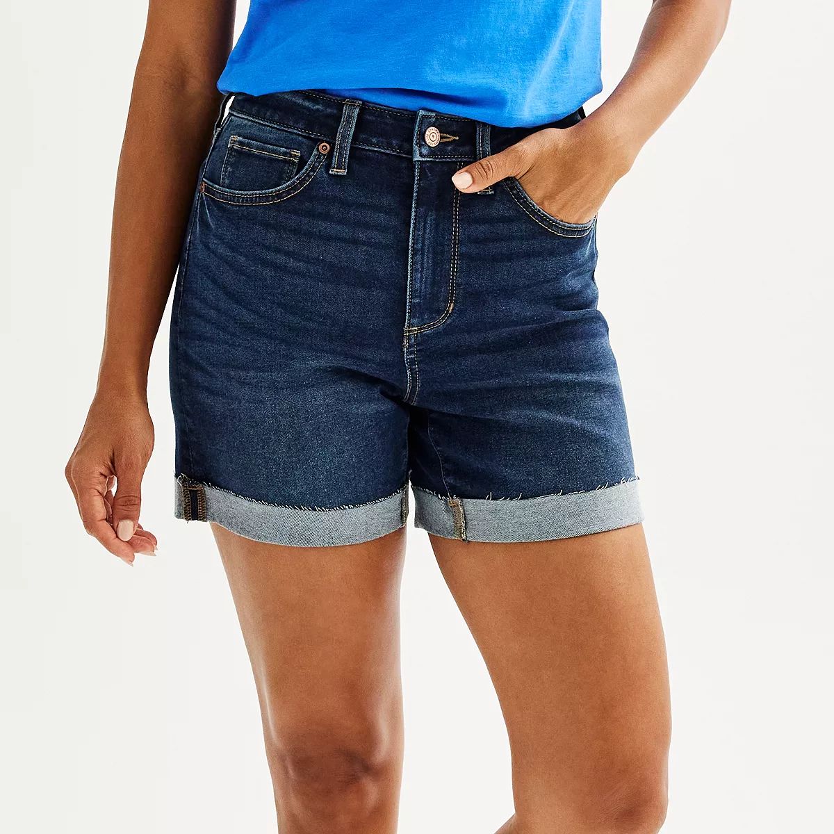 Women's Sonoma Goods For Life® Premium Roll Cuff Jean Shorts | Kohl's