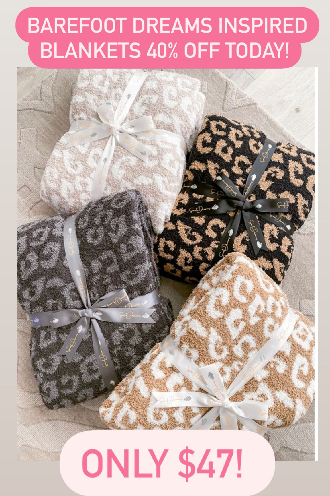 Barefoot dreams inspired leopard blanket on sale