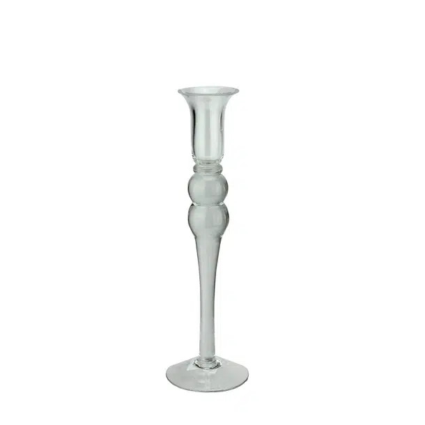 12" Clear Transparent Glass Taper Candle Holder | Wayfair North America