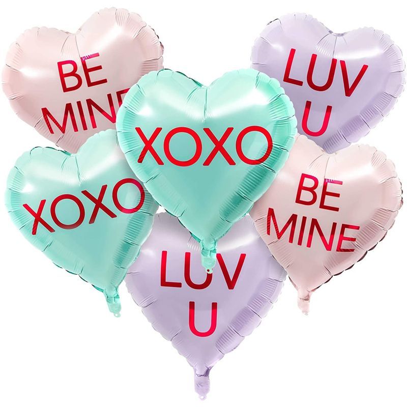 Blue Panda 12 Pack Conversation Candy Heart Balloons for Valentine Party Decorations | Target