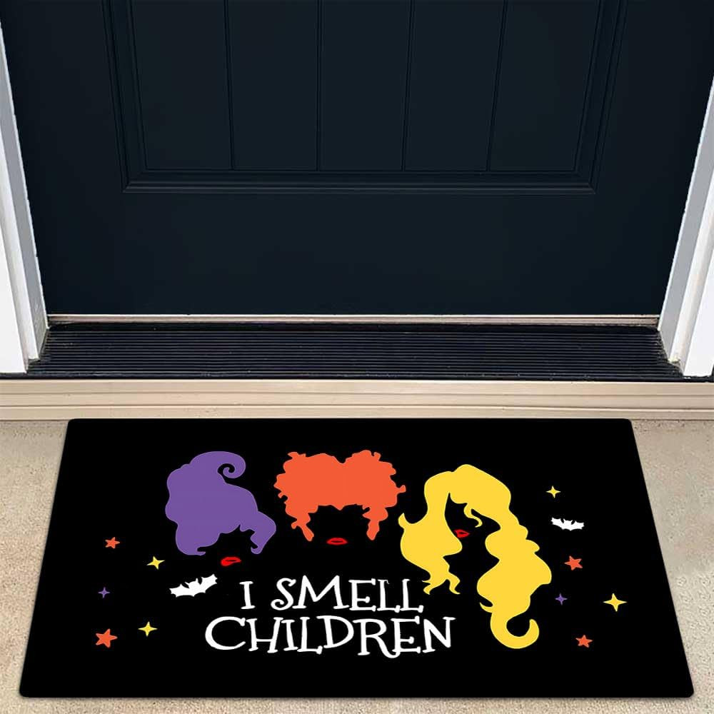 KIYIYZER Halloween Door Mat Witches Theme Welcome Mat Winter Doormat Farmhouse Kitchen Bathroom H... | Amazon (US)