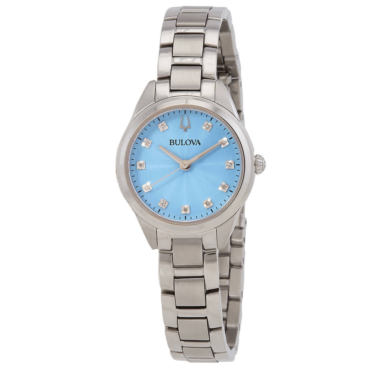 Bulova Sutton Quartz Diamond Blue Dial Ladies Watch 96P250 | Jomashop.com & JomaDeals.com