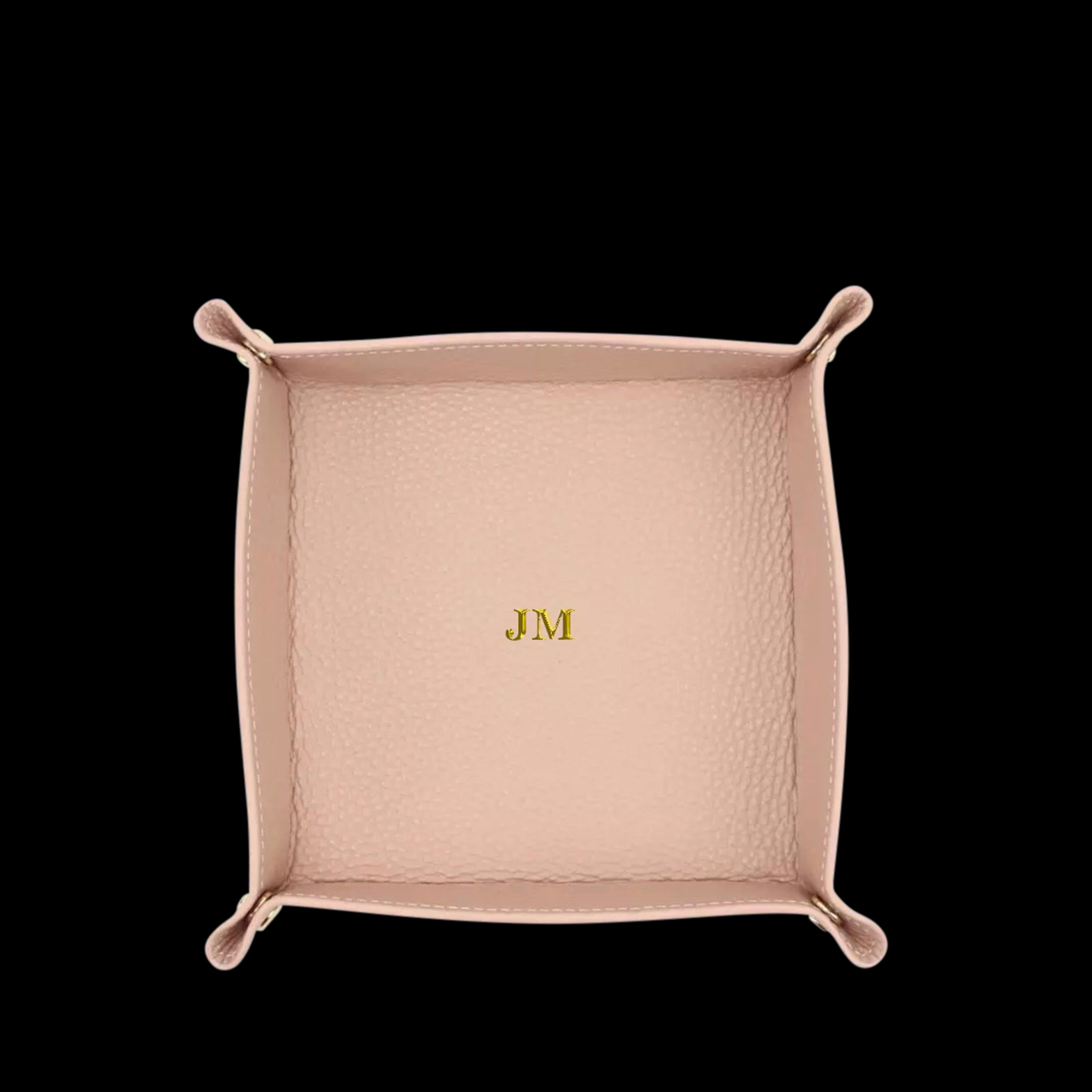 Trinkets Leather Tray Off Dusty Pink | Lily and Bean