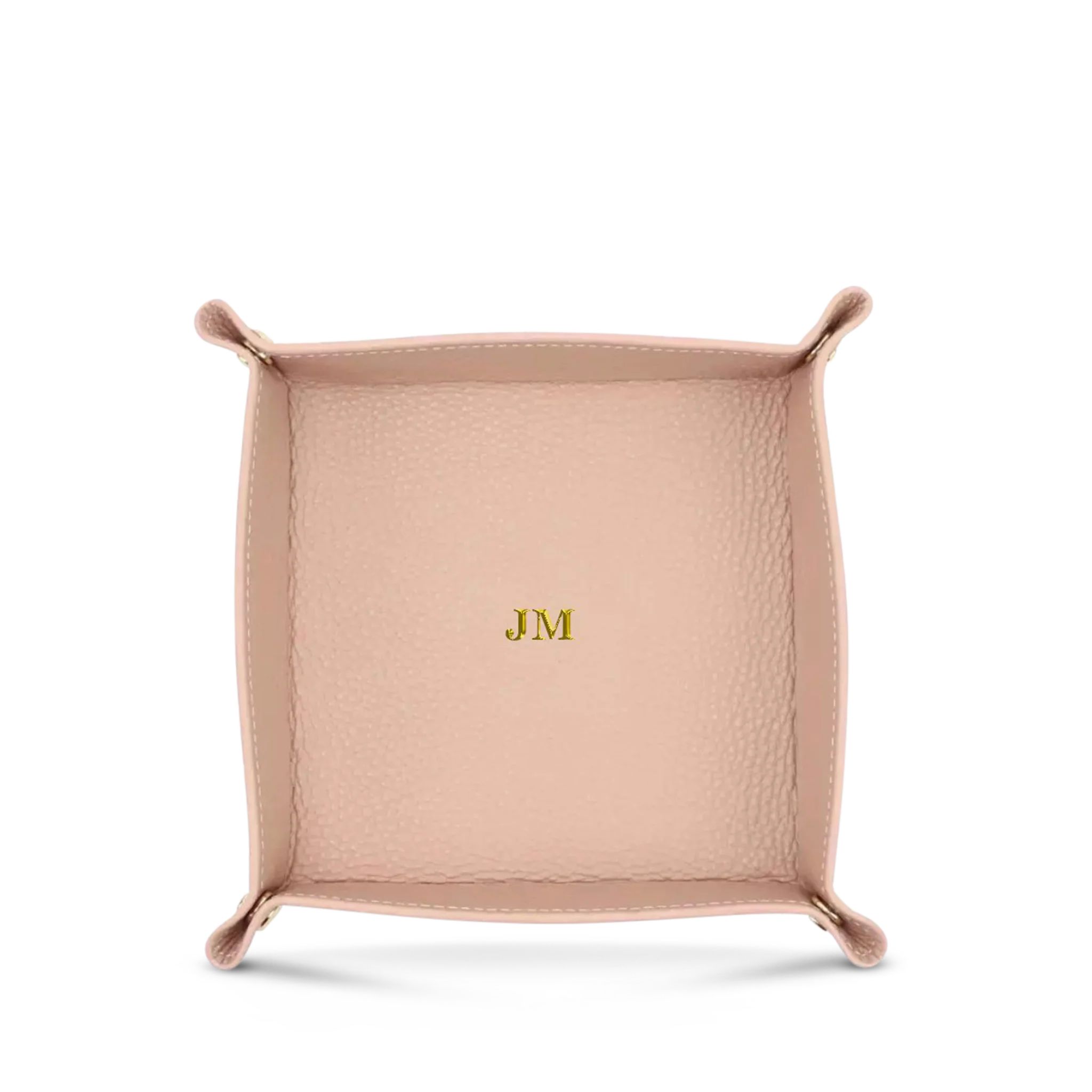 Trinkets Leather Tray Off Dusty Pink | Lily and Bean