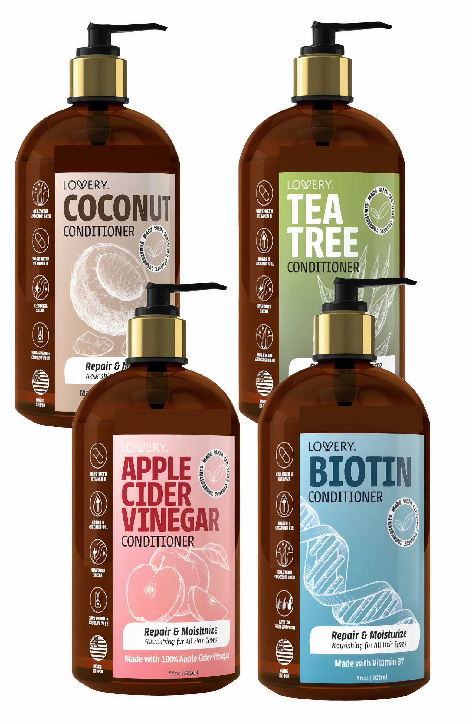 4-Pack Conditioner Set Biotin, Coconut, Apple Cider Vinegar & Tea Tree | Nordstrom