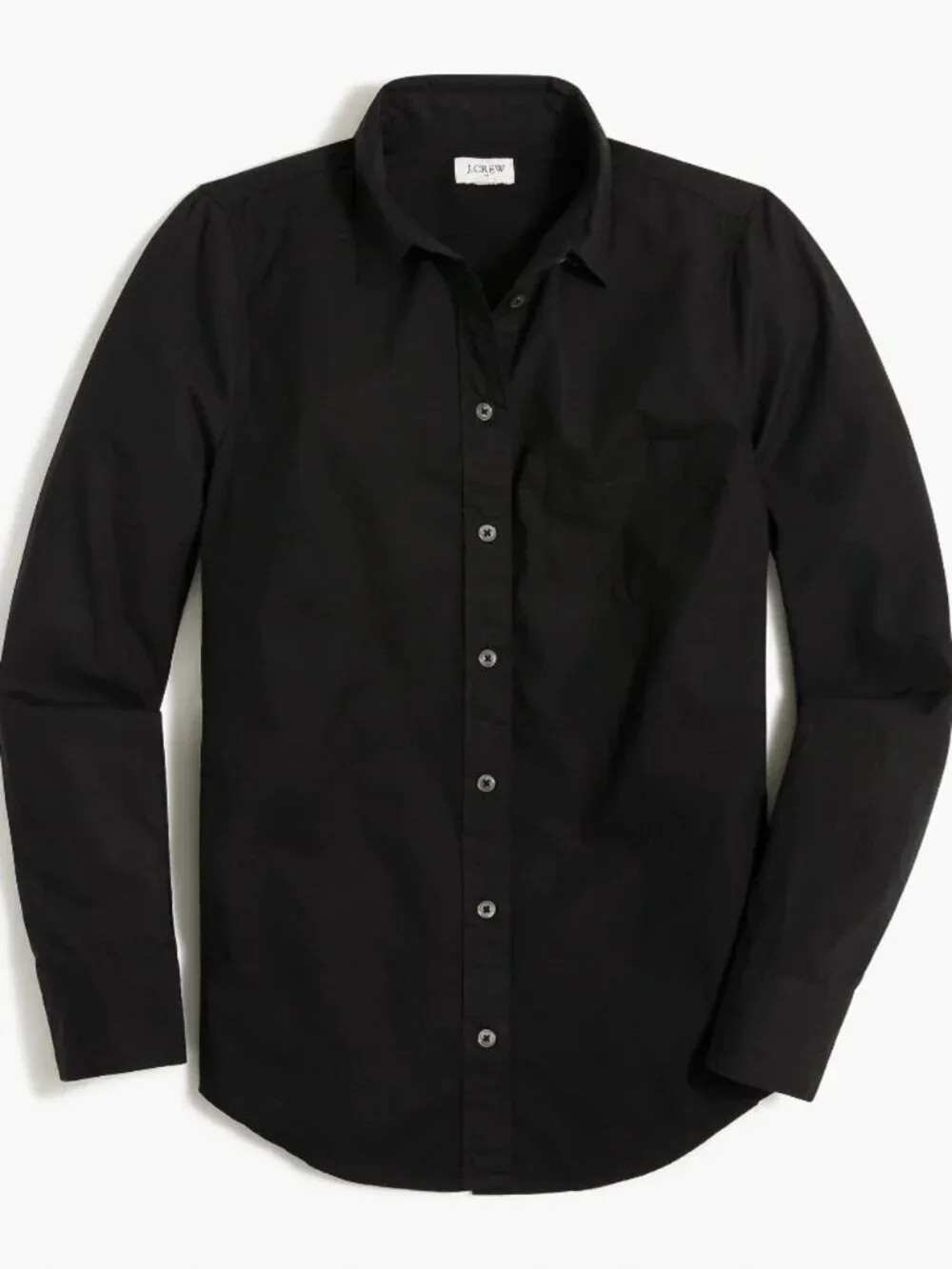 NWT J. Crew Petite Size XS XSP Black Button Up 100% Cotton Poplin Shirt NEW | Poshmark