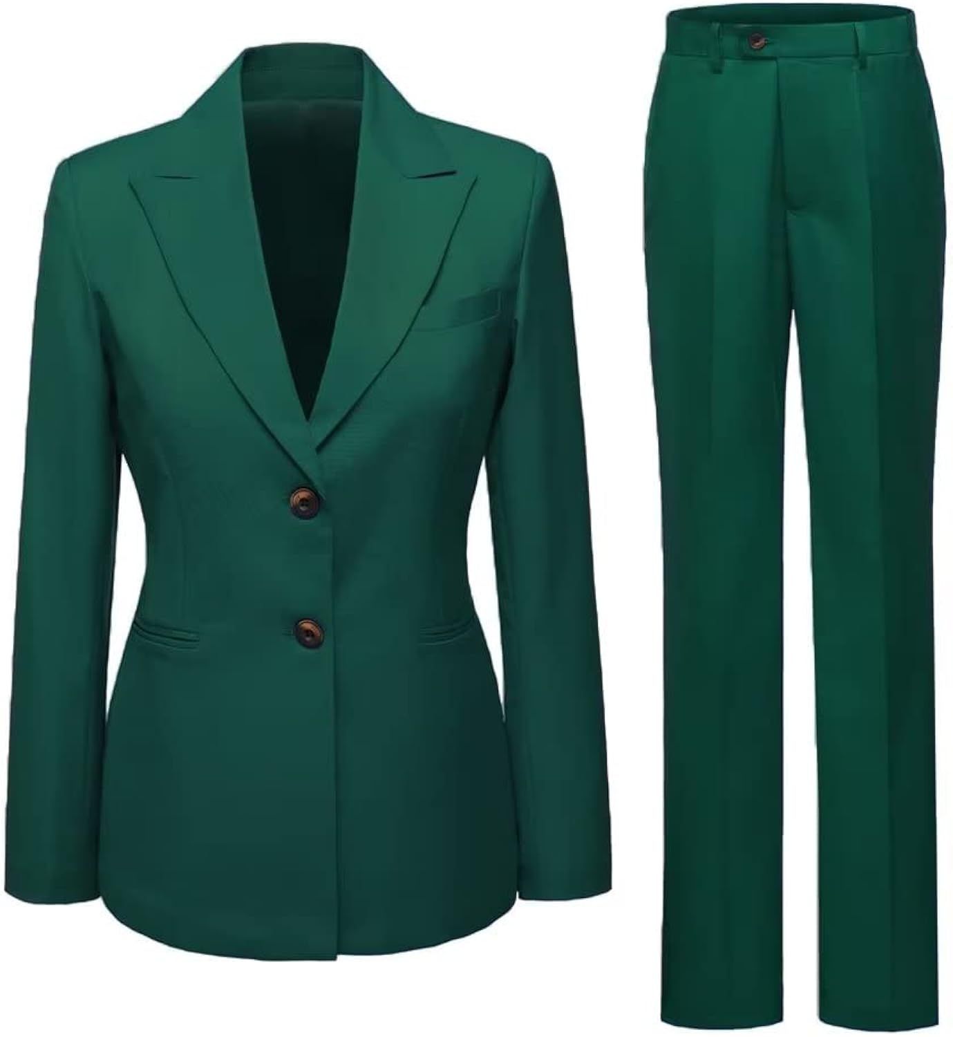 Women's Suits 2 Piece Office Casual Long Sleeved Work Suit Set Business Professional Attire Women One Button Blazer+Pants | Amazon (US)