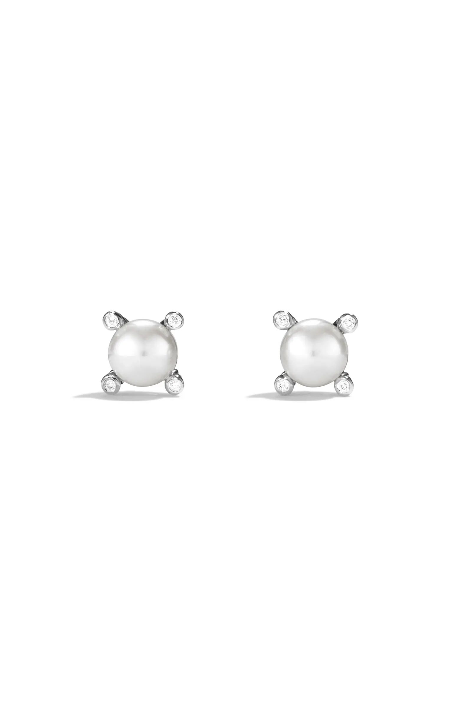 Small Pearl Earrings with Diamonds | Nordstrom