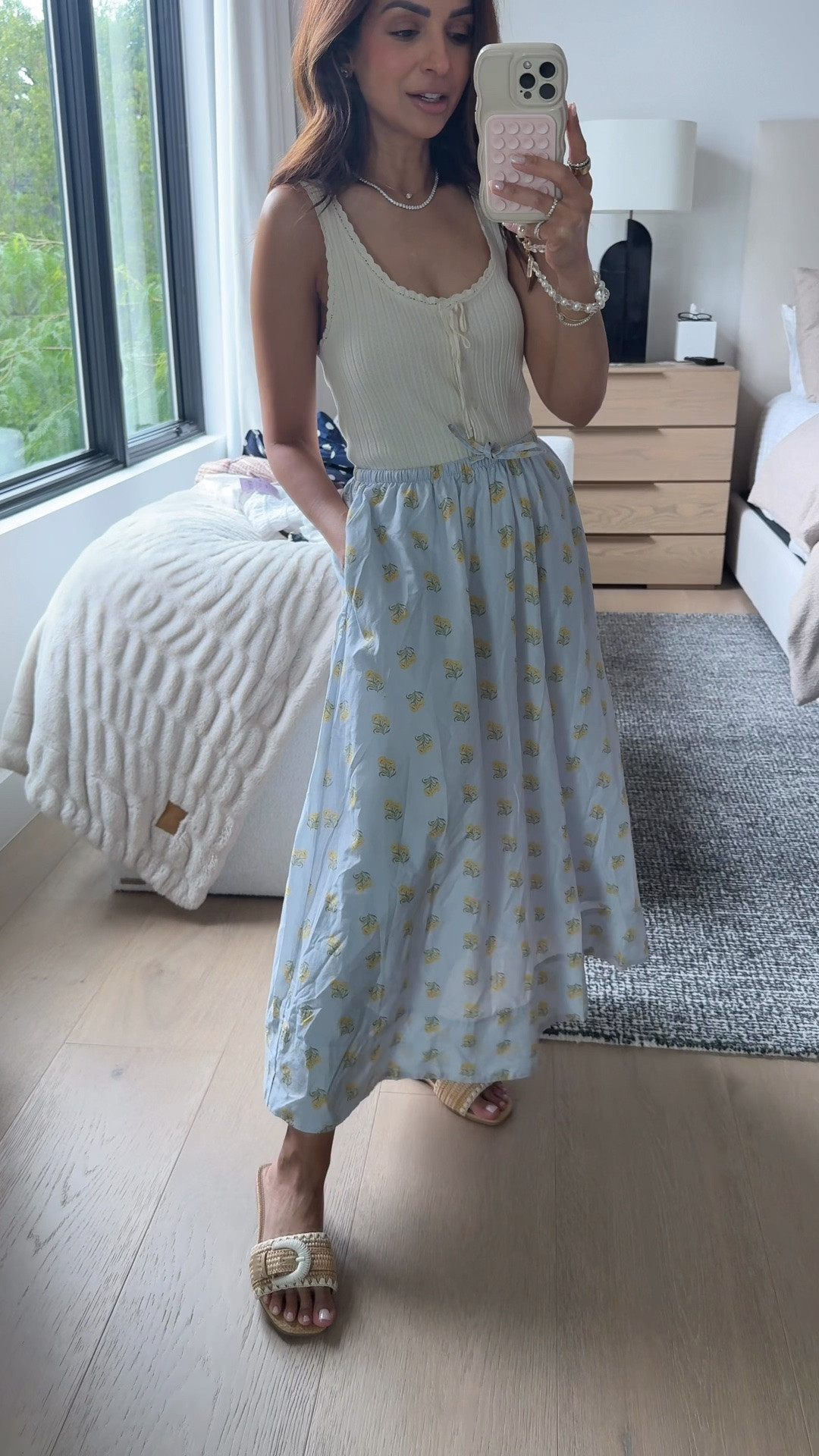 This target skirt is giving higher end vibes!! Wearing an xs for size reference! Sandals also run TTS

#LTKgrwm #LTKootd