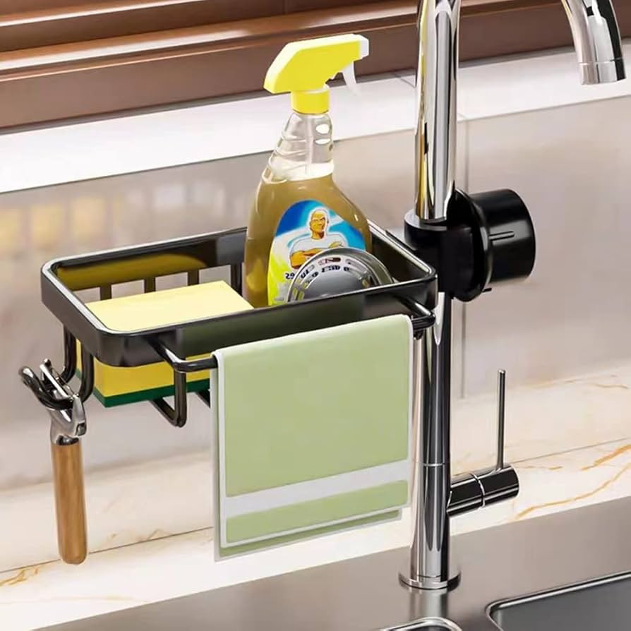 Schwammhalter Spülbecken - Schwammhalter Küche Organizer, Kein Bohren Erforderlich, Abnehmbar A... | Amazon (DE)
